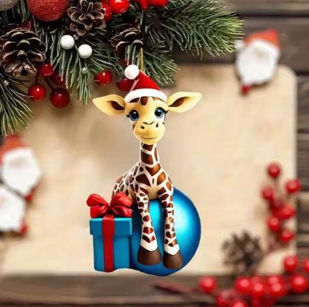 Christmas Tree Acrylic Flat Hanging Decorations - WOMONA.COM