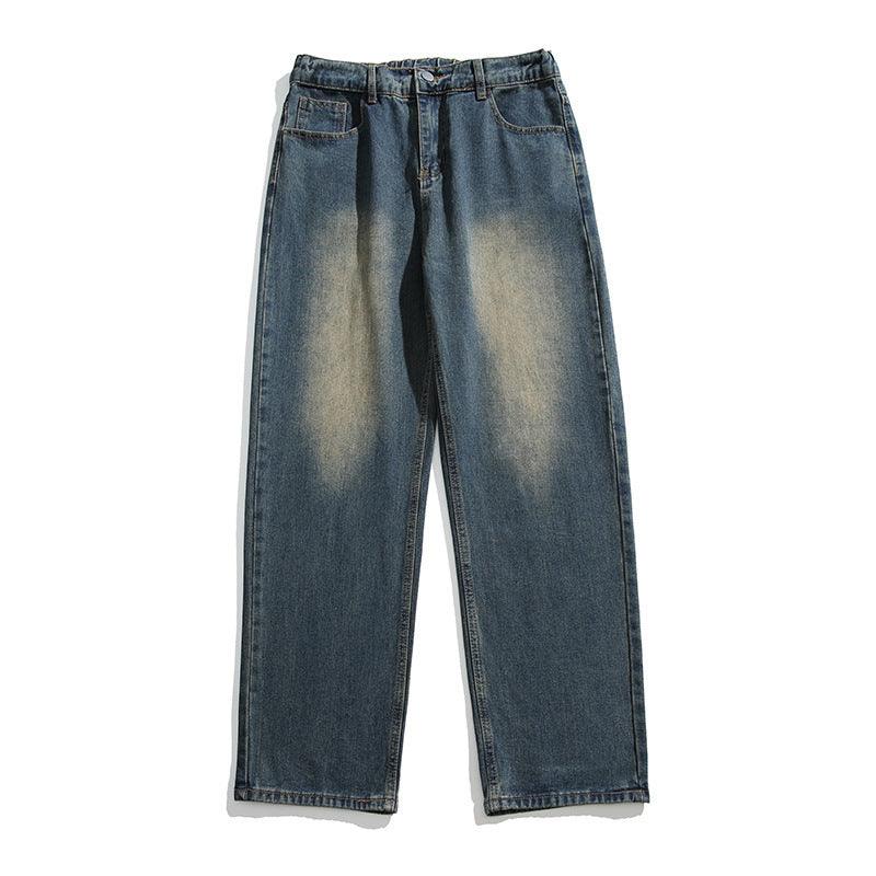 Washed Jeans Men's Spring American Wide Leg Leisure - WOMONA.COM