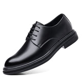 Zapatos de cuero negros de estilo británico para uso formal de negocios