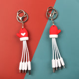 Creative Cartoon Multi Function Portable Christmas Data Cable - WOMONA.COM