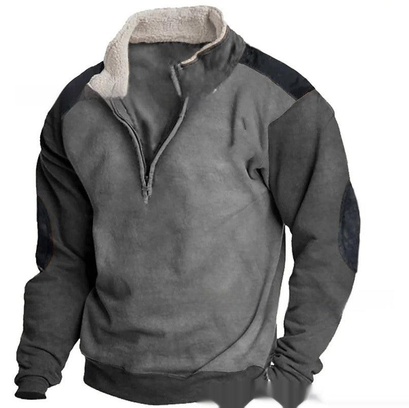 Long Sleeve Half Zipper Style Pullover Sweater - WOMONA.COM