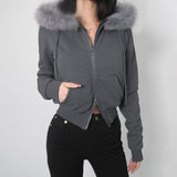 Embroidery Fleece Padded Coat - WOMONA.COM