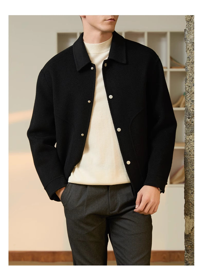 Double-sided Woolen Coat Men's - WOMONA.COM