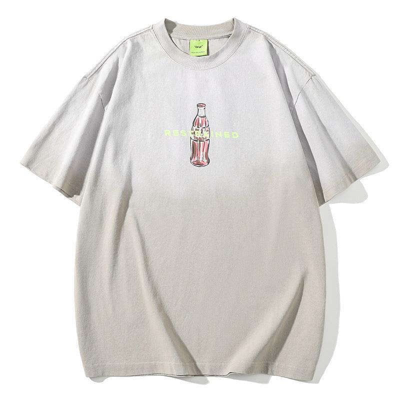Fashion Gradient Color T-shirt For Men And Women - WOMONA.COM