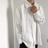 Japanese Hemp Pattern Shirt Men's - WOMONA.COM