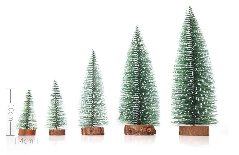 Mini Christmas Tree with Pine Needles Flocking - WOMONA.COM