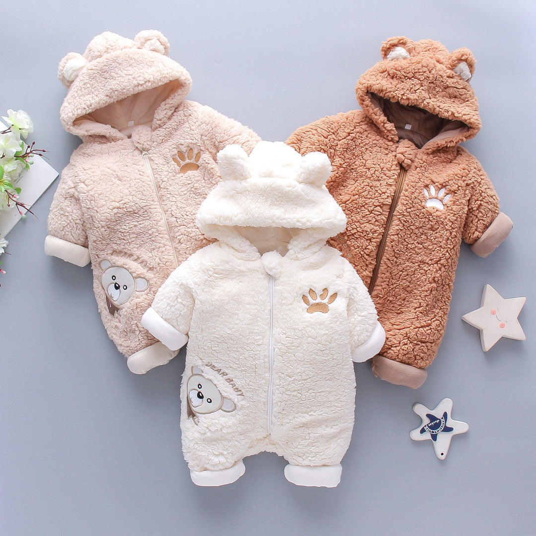 Winter Baby Boy Girl Romper Cotton Clothes - WOMONA.COM