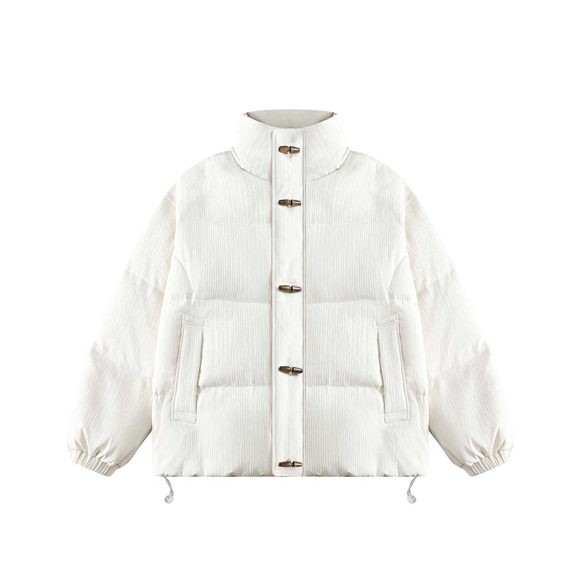 Horn-Button Duck-Down Puffer Jacket - product image 2