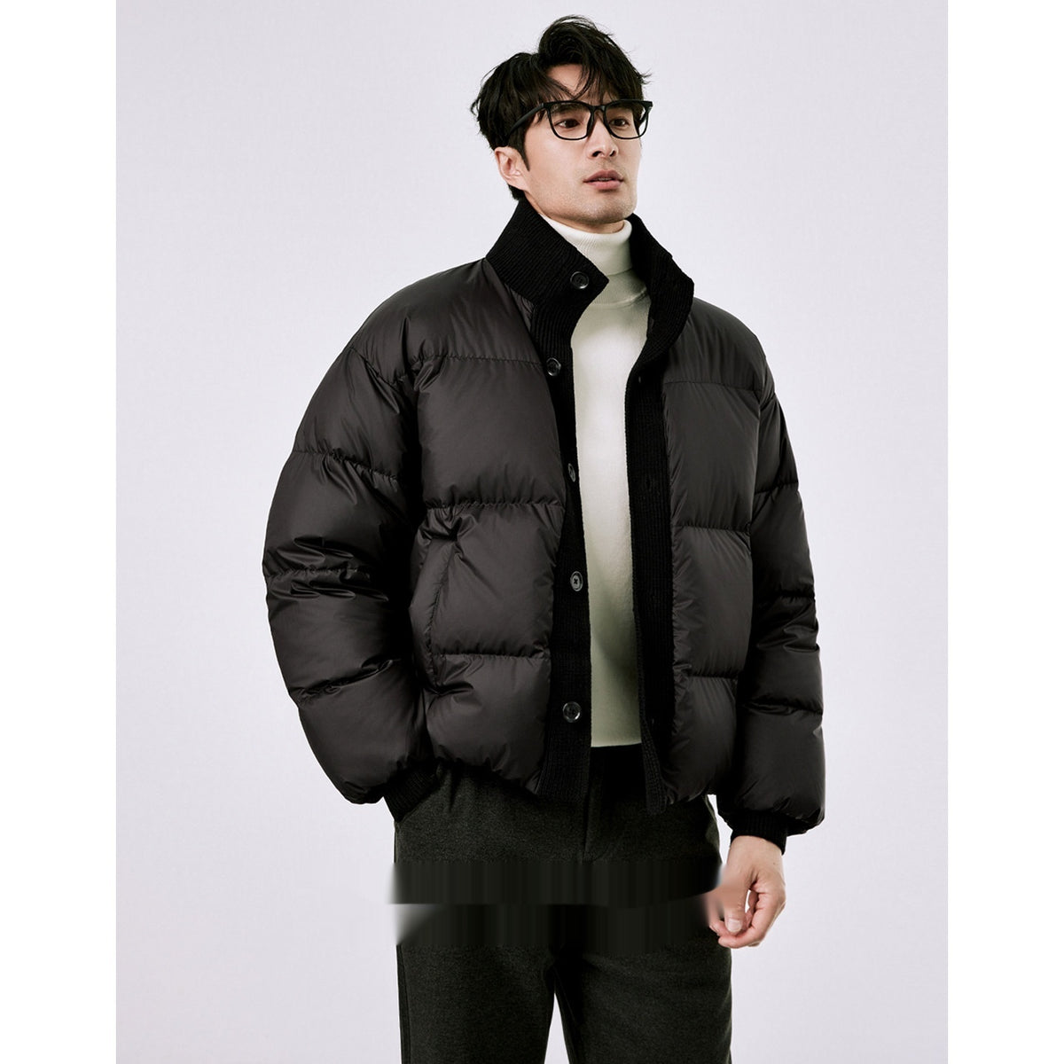 Lightweight White-Duck-Down Stand-Collar Jacket - product image 3