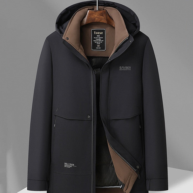 Men's Detachable Liner Hooded Down Jacket