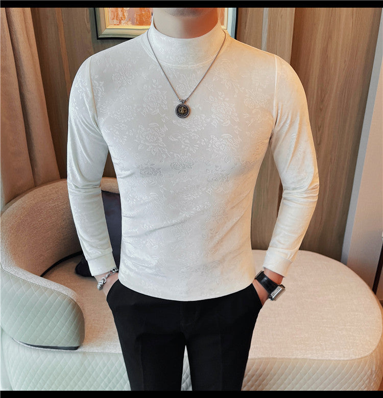 Men's Fleece Casual Long-Sleeve T-Shirt