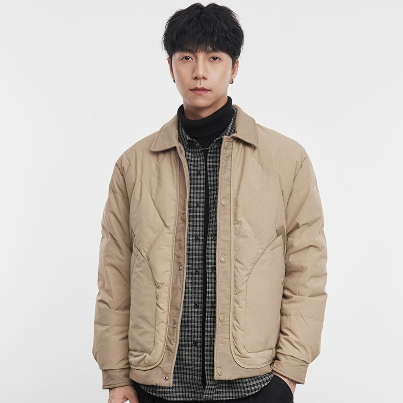 Men's Lightweight Down Jacket Coat Wide