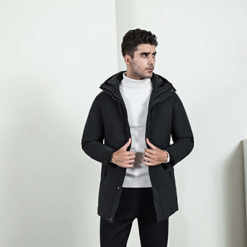 White-Duck-Down Insulated Jacket
