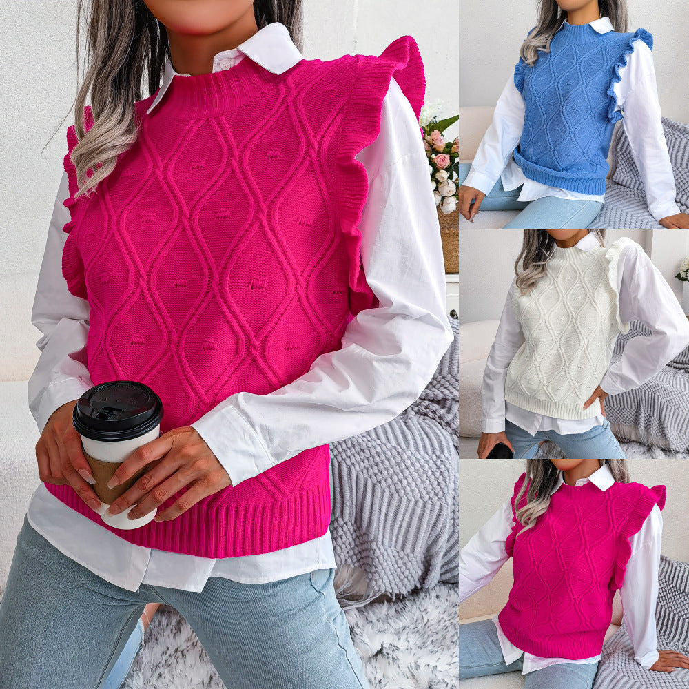 Women's Argyle Knit Sweater Vest