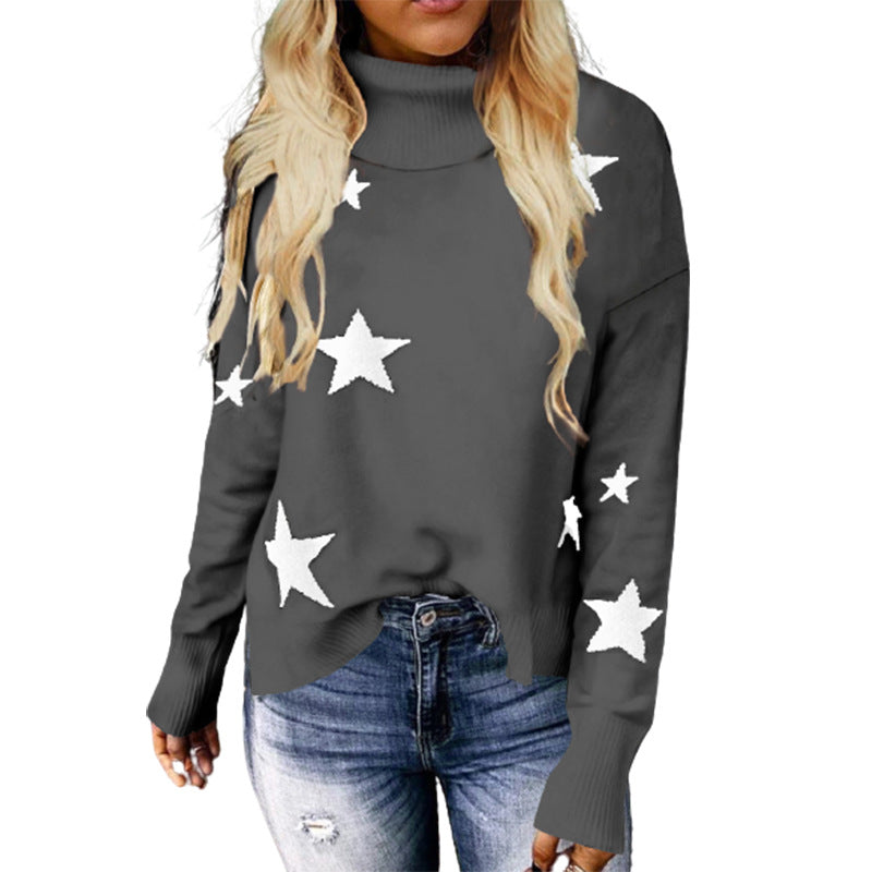 Women's Graphic Turtleneck Knit Sweater - product image 9