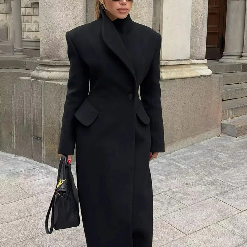 Women's Hourglass Longline Tailored Wool-Blend Coat - product image 3