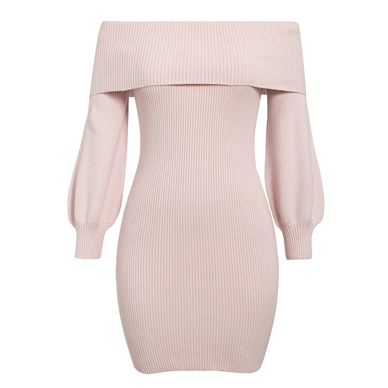 Women's Lantern-Sleeve Knit Sweater Dress - product image 4
