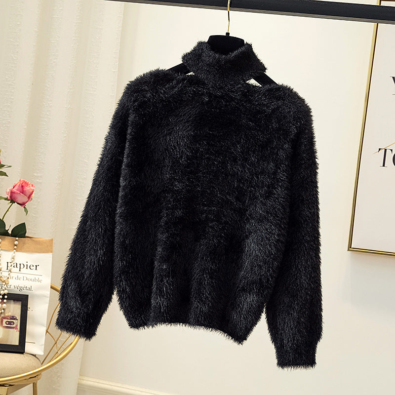 Women's Lantern-Sleeve Mohair Knit Sweater - product image 2