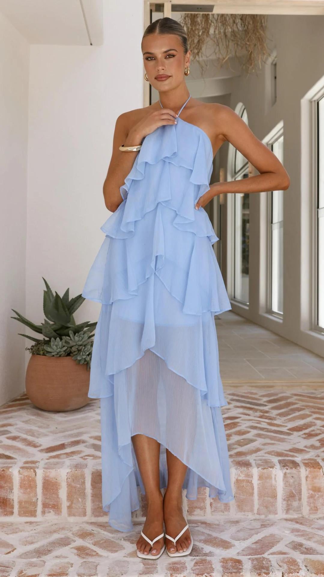 Women's Off-Shoulder Chiffon Printed Dress - product image 11