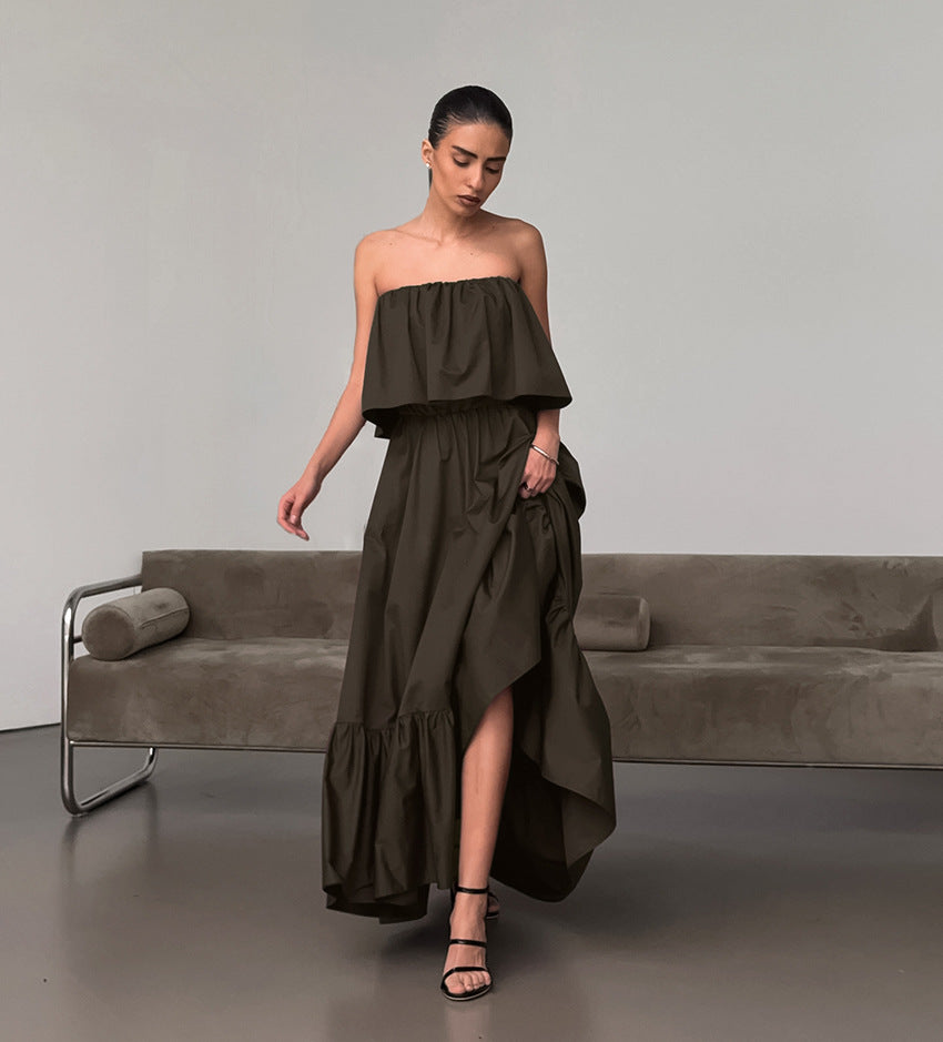 Women's Ruffled Strapless Maxi Dress - product image 7
