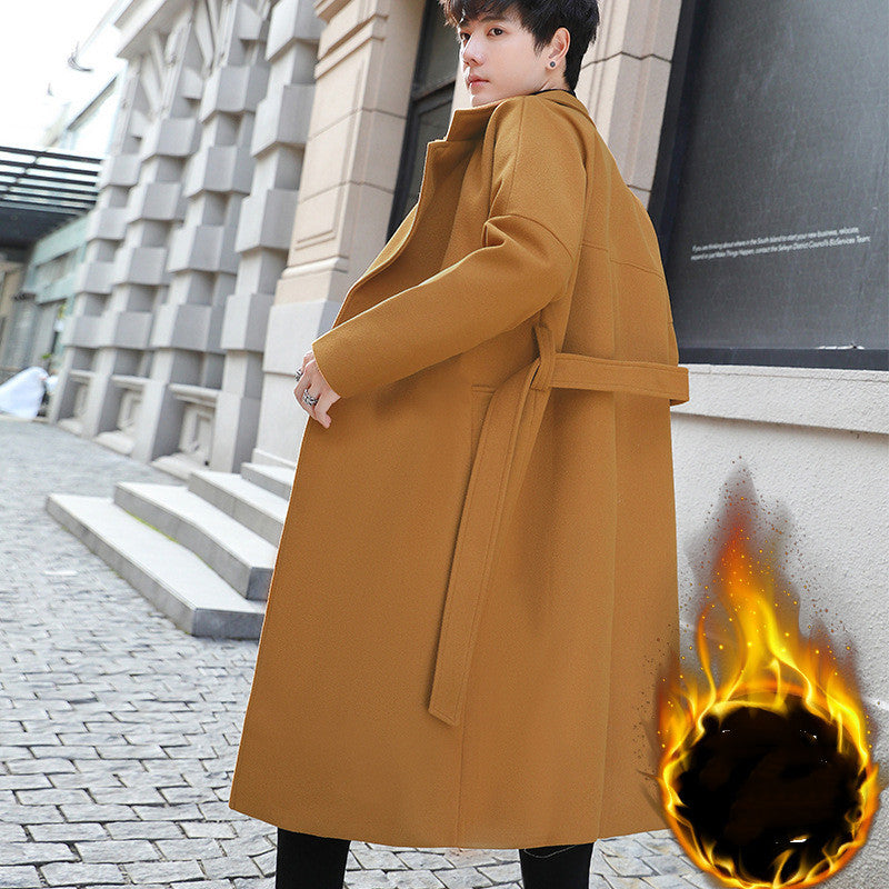 Trendy Woolen Trench Coat - WOMONA.COM