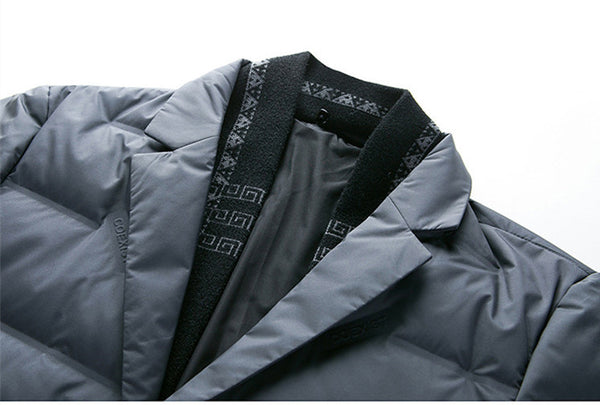 Collar Casual Down Jacket For Men - WOMONA.COM