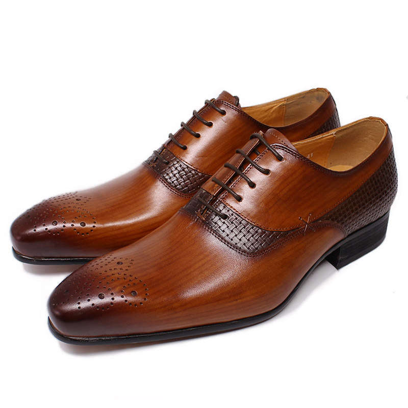 Business Men's Formal Leather Shoes - WOMONA.COM