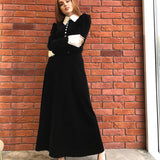 Elegant Shirt Puff Sleeve Dress - WOMONA.COM