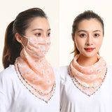 Bib Silk Scarf Women Summer Sunscreen - WOMONA.COM