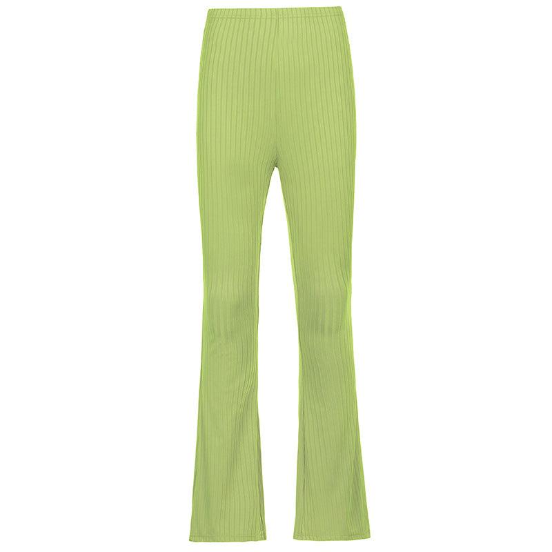 Skinny Slit Micro Trousers - WOMONA.COM