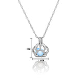 Dog Paw Hollow Luminous Necklace - WOMONA.COM