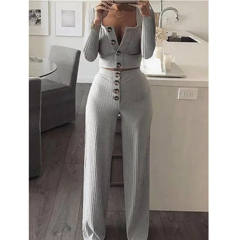 Slim Buttoned Casual Suit For Women - WOMONA.COM