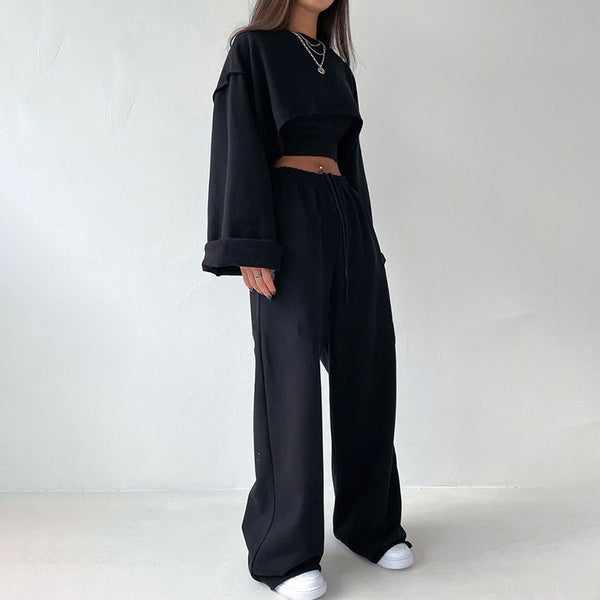 Straight Wide-leg Pants Women - WOMONA.COM