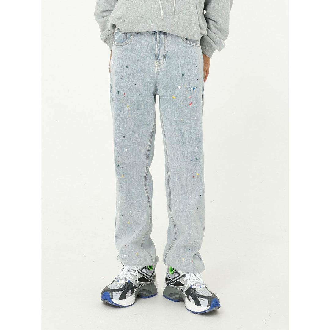 Paint Splash Blue Jeans - WOMONA.COM