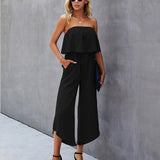 Straight-leg Pants Jumpsuit - WOMONA.COM