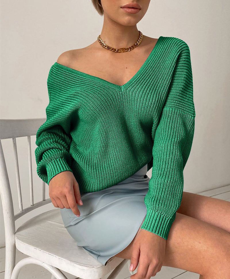 Off-the-shoulder Sweater - WOMONA.COM