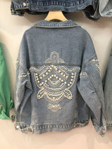 Beaded denim jacket - WOMONA.COM