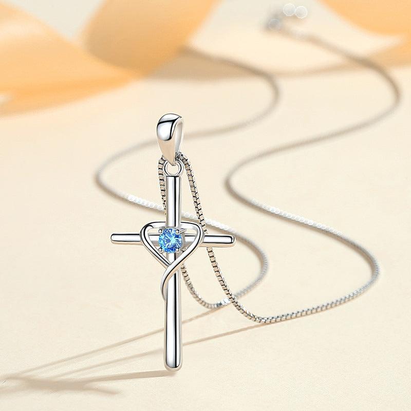 Sterling Silver Cross Pendant - WOMONA.COM