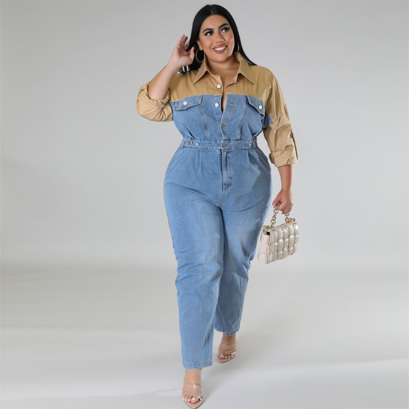 Plus Size Women's Long Jumpsuit - WOMONA.COM