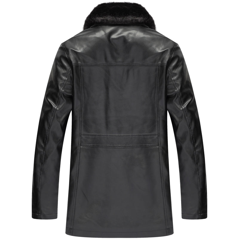 Leather Coat Windbreaker Jacket Mens - WOMONA.COM