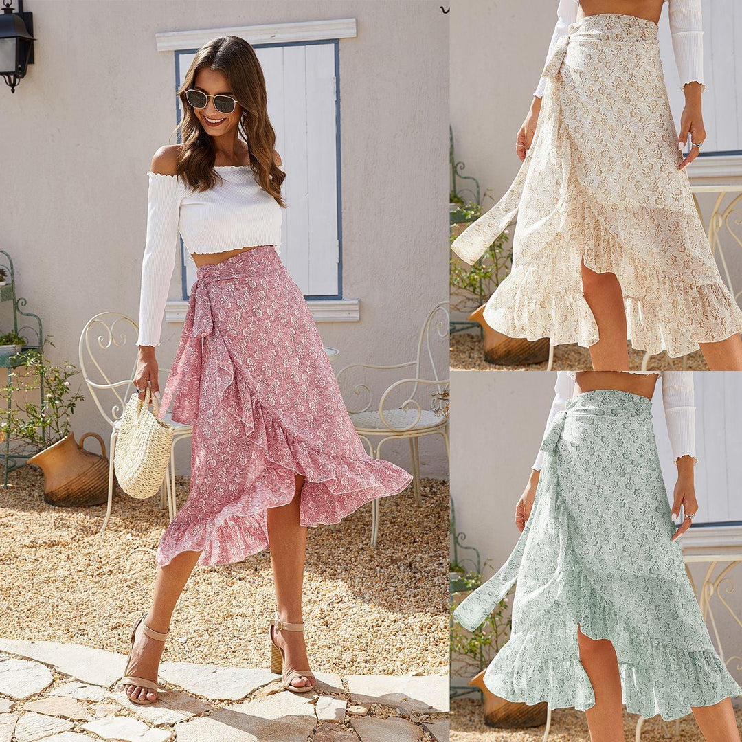 Chiffon A-Line Split Skirt - WOMONA.COM