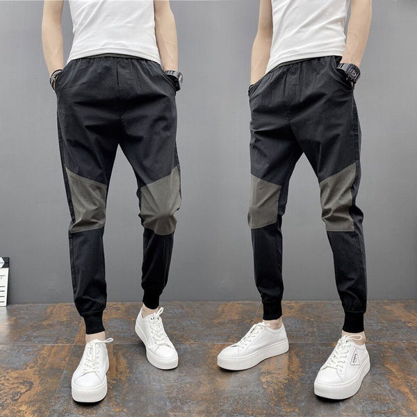 Men Casual Stitching Gradient Pants - WOMONA.COM