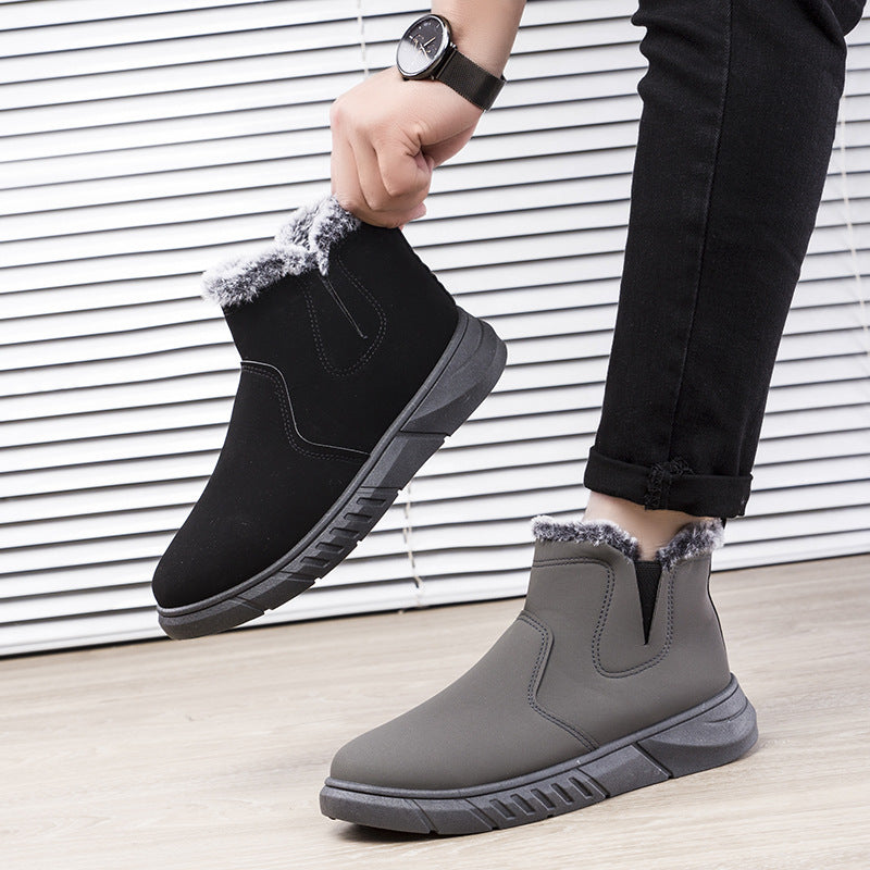 Winter Snow Boots Men Cutout Shoes - WOMONA.COM