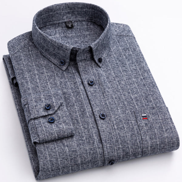 Men Long Sleeve Shirt - WOMONA.COM