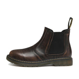 Vintage Leather Short Boots For Men - WOMONA.COM