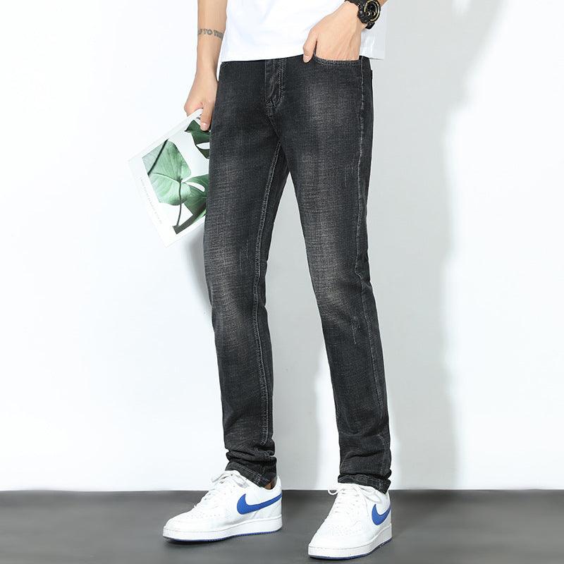 Men Jeans Slim Fit Pants Casual - WOMONA.COM
