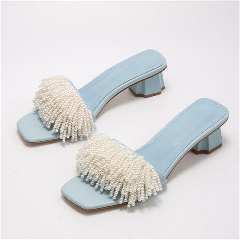New Resort Pearl Flat Roman Sandals - WOMONA.COM