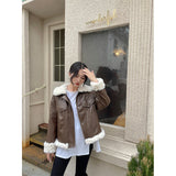 Hong Kong Flavor Thick Lamb Fur jacket - WOMONA.COM