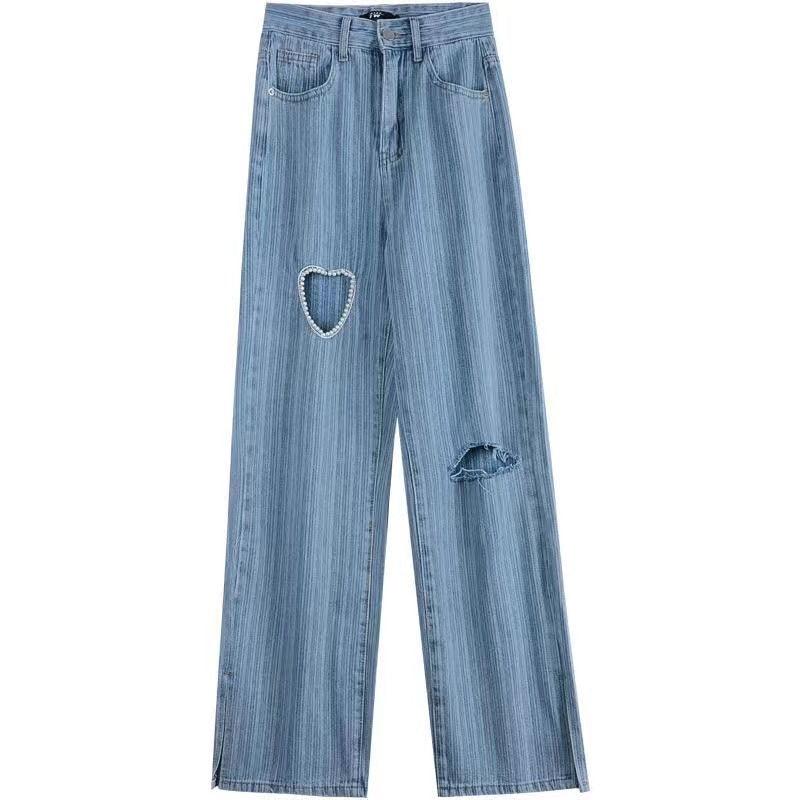 Waist Straight Jeans - WOMONA.COM