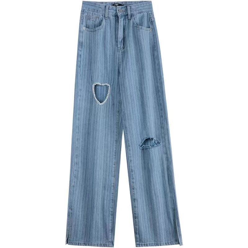 Waist Straight Jeans - WOMONA.COM